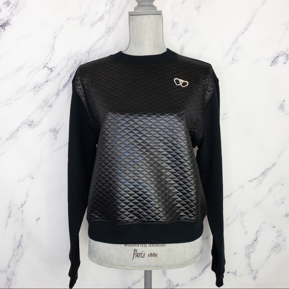 Love Moschino | Quilted Sweatshirt | Black | Sz 2